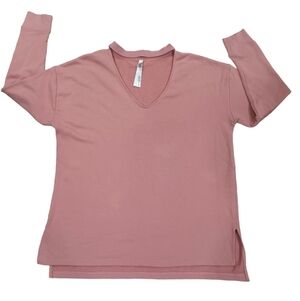 Victoria Secret Sport Cut Out V Neck High Low Long Sleeve Size M